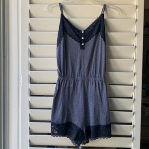 Romper Lace Edge Lounge Wear